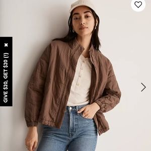 Madewell quilted bomber jacket